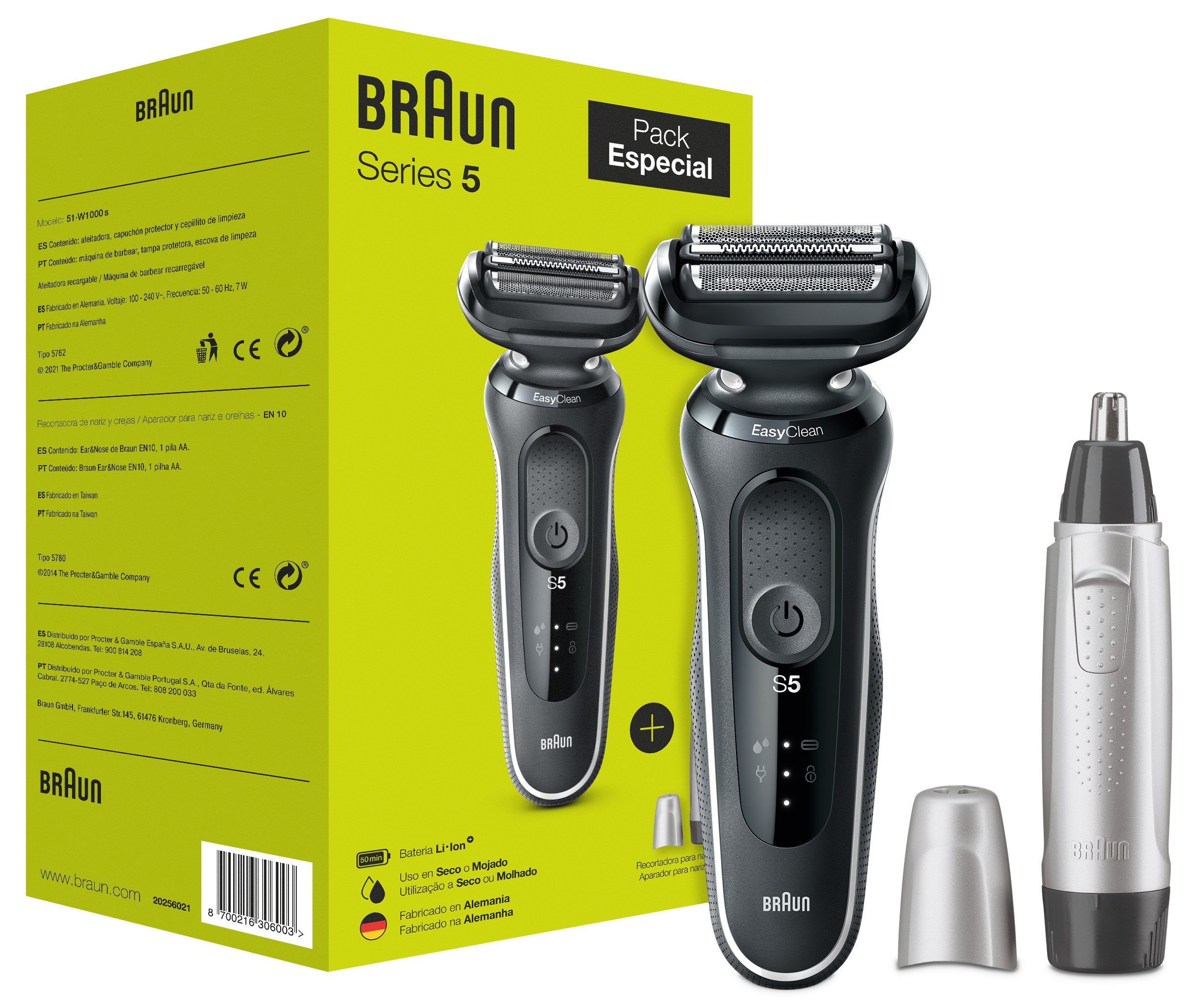 AFEITA. BRAUN 51W100 SERIE 5 + PACK EN10