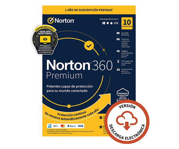 ANTIVIRUS NORTON 360 PREMIUM 75GB 1 USUARIO BUNDLE