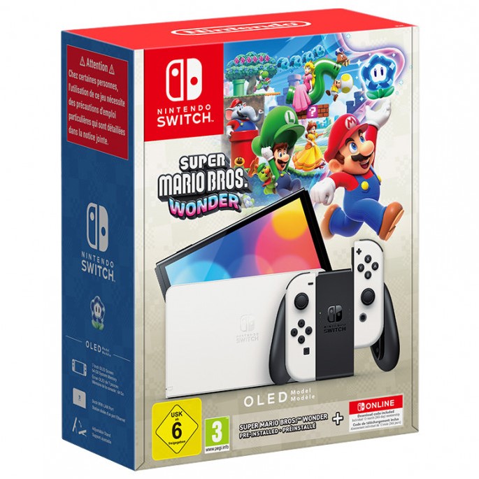 CONSOLA NINTENDO SWITCH + MARIO WONDER + 12M NSO