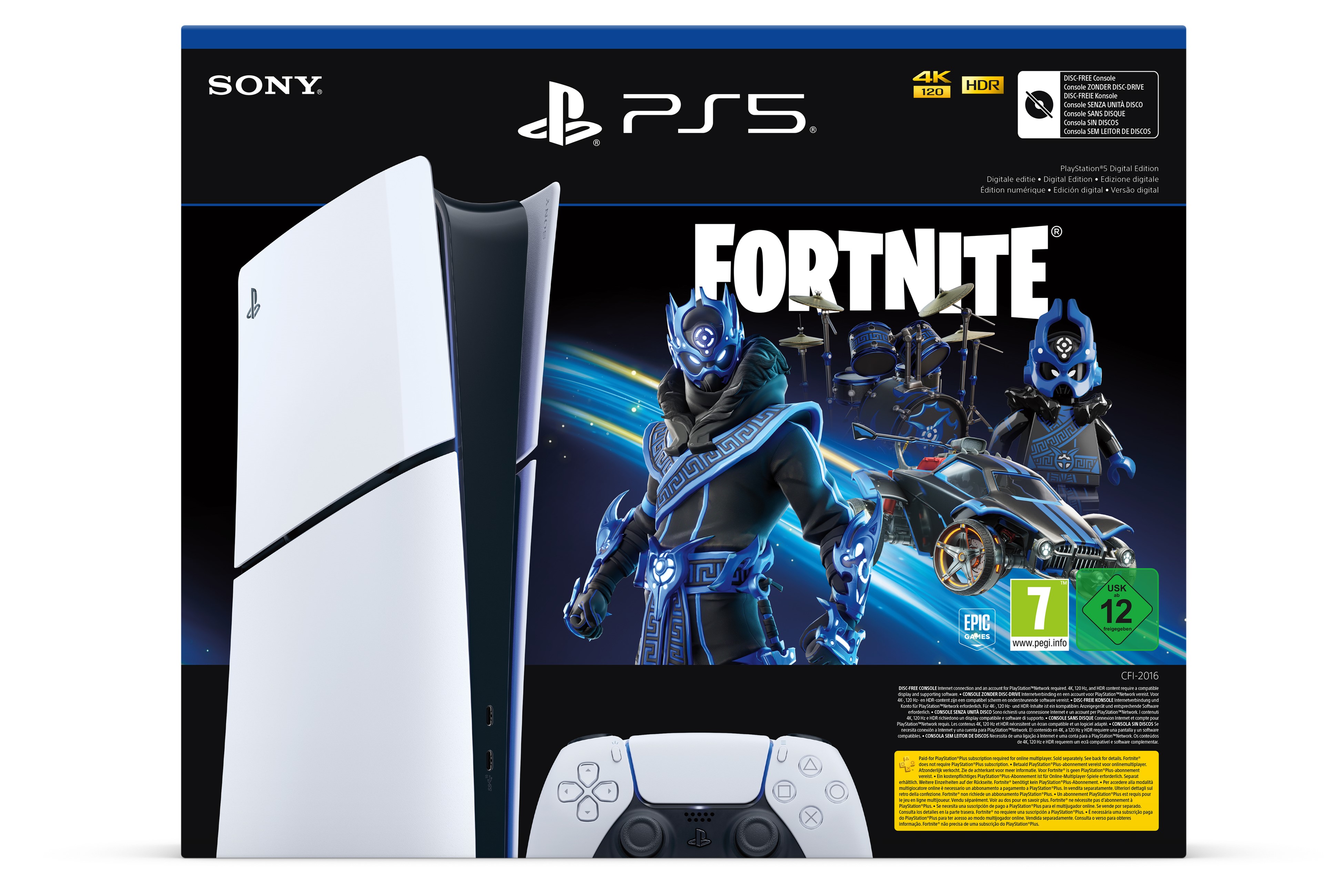 CONSOLA SONY PS5 CHASIS DIGITAL D + FORNITE